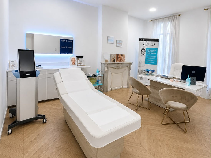Espace de consultation présenté par DERMA pour préparer un projet esthétique.