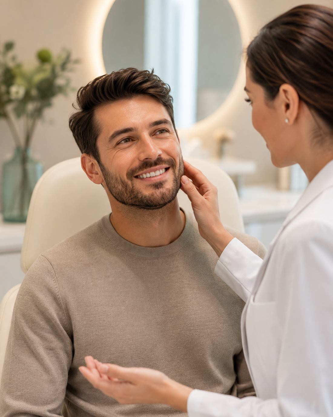 Professionnelle de l’esthétique auprès d’une cliente