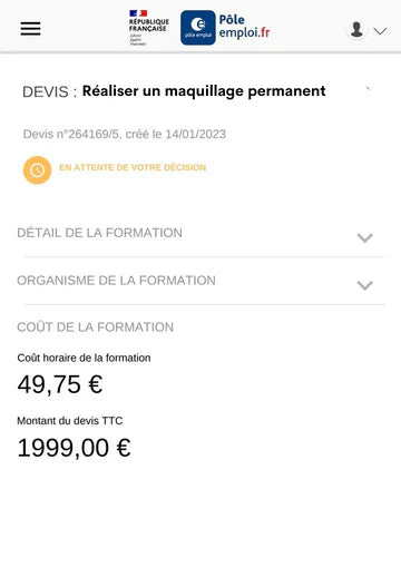Exemple de vérification du devis